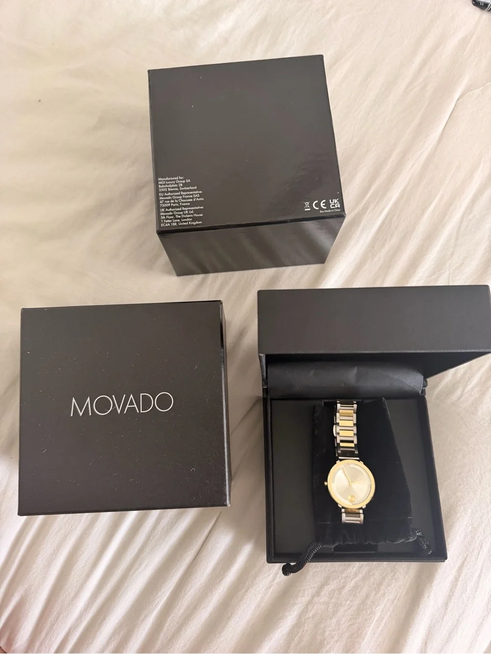 Movado Two-Tone Stainless Steel Watch - Silver & Gold Accents
